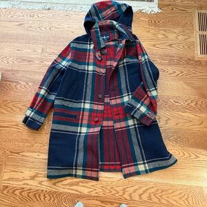 Ralph Lauren Plaid Hooded Coat